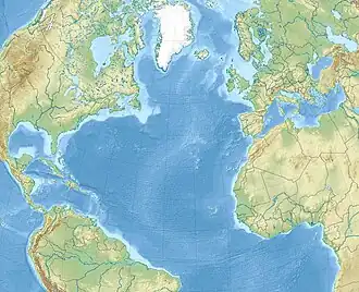 Sable Island is located in North Atlantic