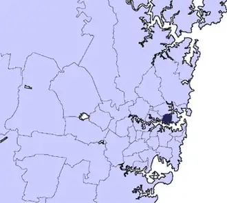 Location in Metropolitan Sydney