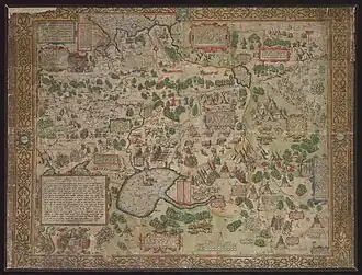 Volgodonskaya Perevoloka on the map (1562).