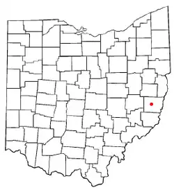 Location of Belmont, Ohio