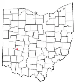 Location of Green Meadows, Ohio