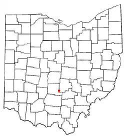 Location of Stoutsville, Ohio