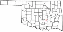 Location of Byng, Oklahoma