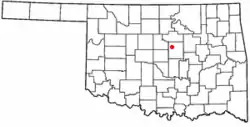 Location within Oklahoma