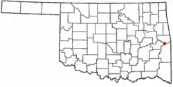 Location of Cowlington, Oklahoma