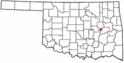 Location of Dewar, Oklahoma