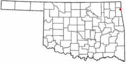 Location of Dodge, Oklahoma