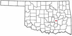 Location of Horntown, Oklahoma