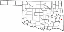 Location of Howe, Oklahoma