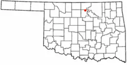 Location of Marland, Oklahoma