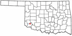 Location of Martha, Oklahoma