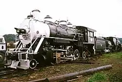 OP&E 19, a 1915-built, 90 ton Baldwin 2-8-2 logging locomotive moved from Yreka, California to 'Age of Steam Roundhouse' in Sugarcreek, Ohio on June 2, 2017[7] known as "The No. 19", and/or "Shack's Train", in 20th Century Fox's 1973 film, Emperor of the North Pole, and later in the 1986 Rob Reiner coming-of-age film, Stand by Me; it was used in a scene were one of the main characters plays chicken with No. 19.[8].