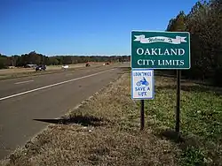 Oakland welcome sign