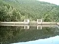 Stilling basin dam, upstream side
