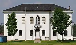 Old Chisago County Courthouse originally in Center City, Minnesota, moved in 1990 to Almelund, Minnesota.
