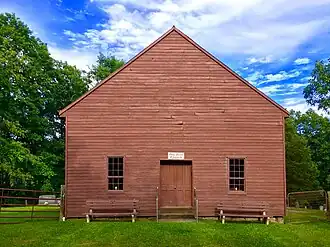 Old Pine Church, viewed from the west, facing the church's front elevation