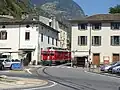 Bernina railway line in Tirano