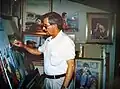 Orfeo Reda in his studio