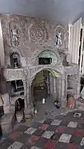 Ornate fireplace