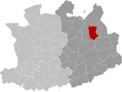 Location of Oud-Turnhout in the province of Antwerp