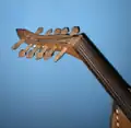 pegbox and pegs of an oud.
