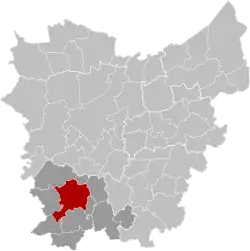 Location of Oudenaarde in East Flanders