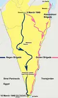 Map of Operation Uvda