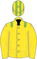 Yellow, Light Green epaulets, striped cap