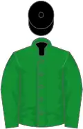 Green, black cap