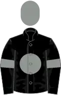 Black, grey disc, armlets and cap