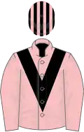 Pink, black chevron, striped cap