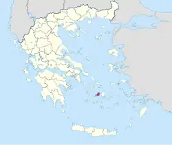 Paros within Greece