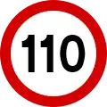 110&nbsp;km/h (68&nbsp;mph)