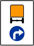 C-17 "prescribed direction of travel for vehicles with dangerous goods"