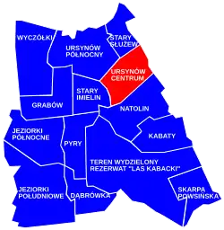 Ursynów-Centrum within the Ursynów district.