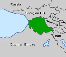 Location of Southwestern Caucasus
