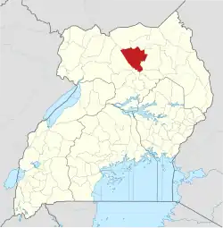 District location in Uganda