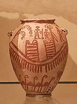 Painted jar, Naqada grave 173. Ashmolean Museum, AN 1895.606.