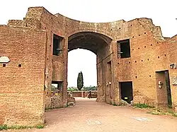 Buildings along NE side of "courtyard" garden