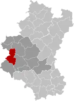 Location of Paliseul in Luxembourg province