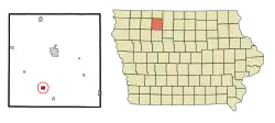 Location of Curlew, Iowa