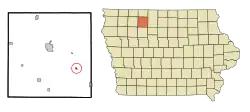 Location of Rodman, Iowa