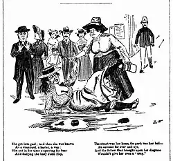 Panel 5 of 'A Prostitute's Progress: From Country Home to Chinese Hovel', published in Truth newspaper, 18 December 1904.