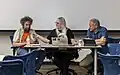 Panel at the NMSR Skepticamp. L to R: Dave Thomas, Susan Gerbic, Brian Dunning.