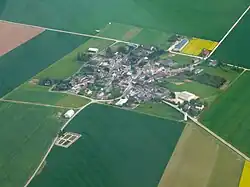 An aerial view of Pannecières