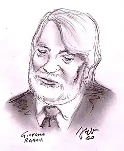 Portrait of Giovanni Raboni by Paolo Steffan