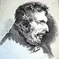 Une caricature de N.T. Charlet (d'après Théodore Géricault), vers 1825