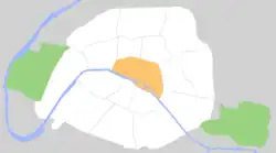 Location of Paris Centre in Paris