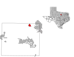 Location of Springtown in Parker County