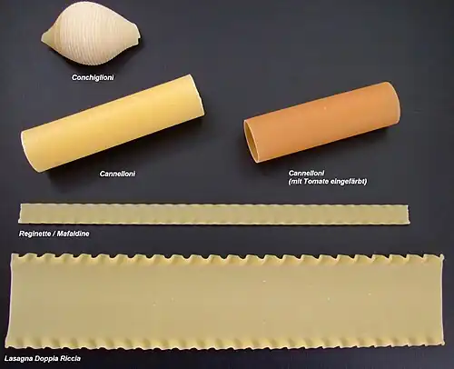 Pasta for pasta al forno (lit. 'baked pasta') dishes